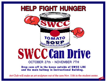 SWCC Art Club canned food drive
