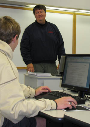 Student and instructor