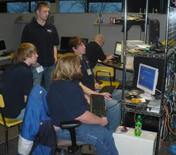 2009 Cyber Defense Students Competiting
