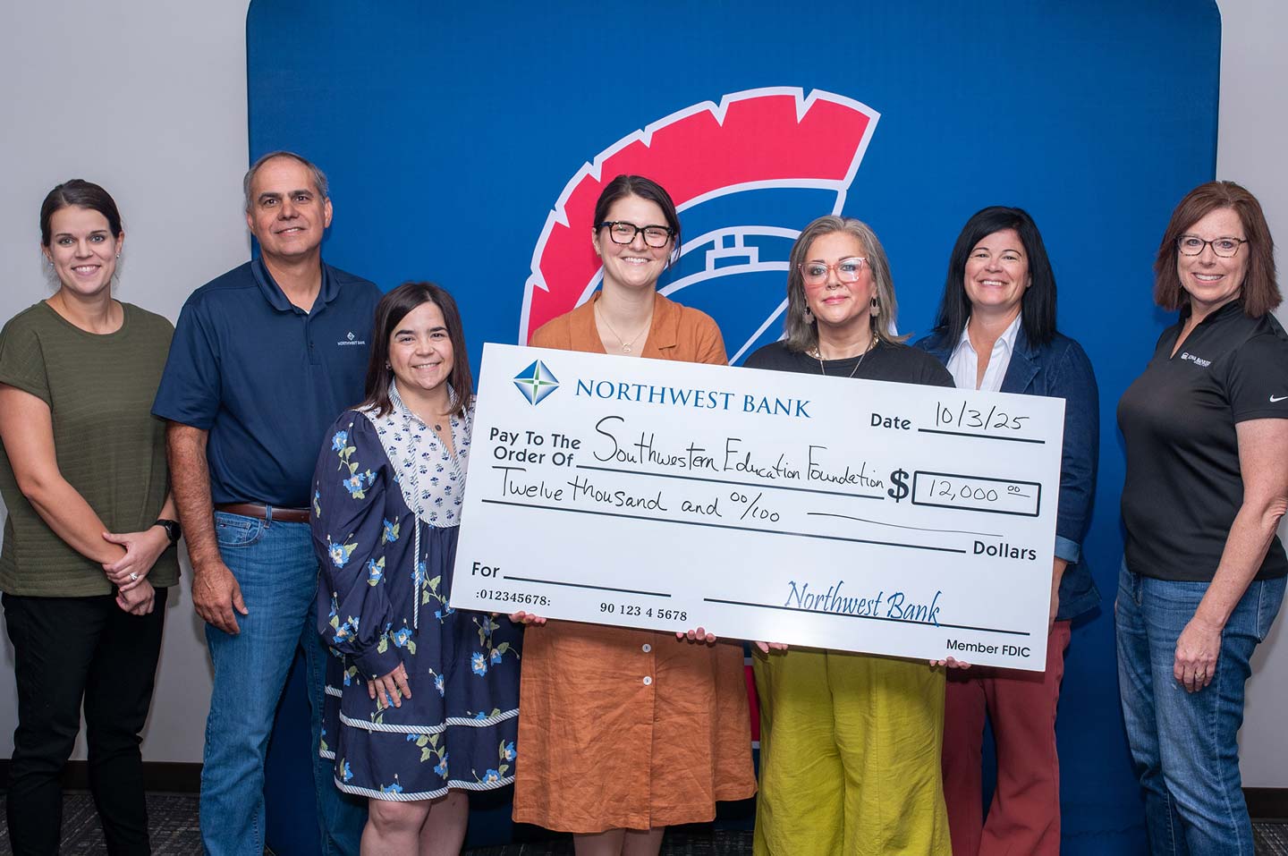 SWCC and Northwest representatives with grant check