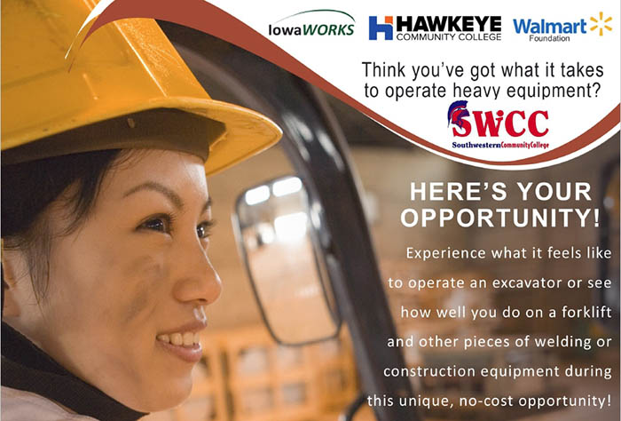 Photo of female construction worker from Construction Simulator Event Flyer