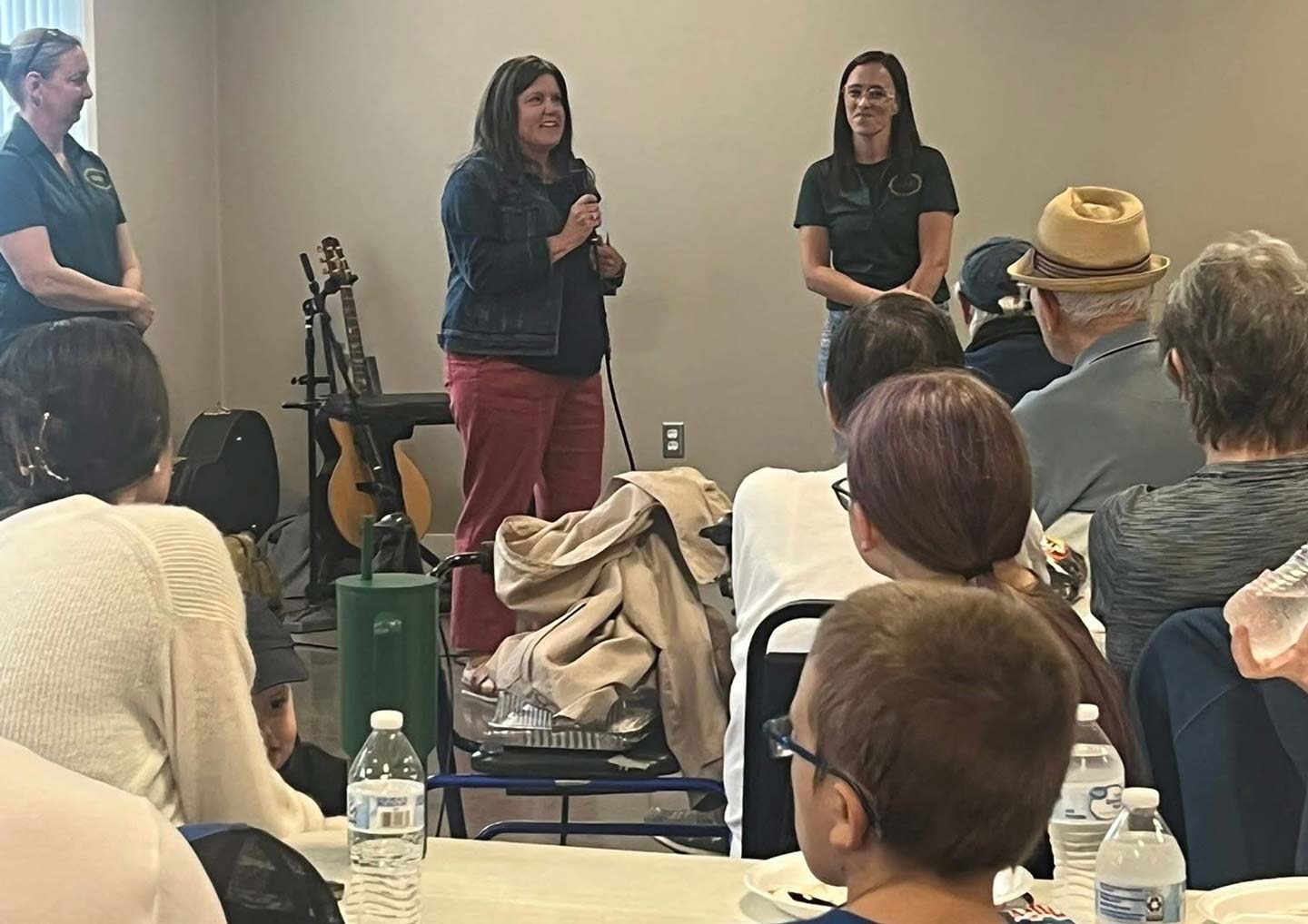 Kristie Nixon, SWCC early childhood program director, speaking to a group of people