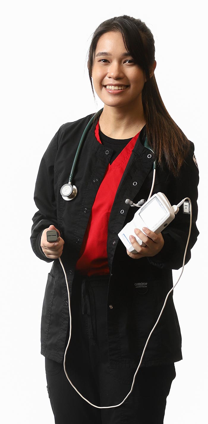 SWCC nursing student holding stethoscope