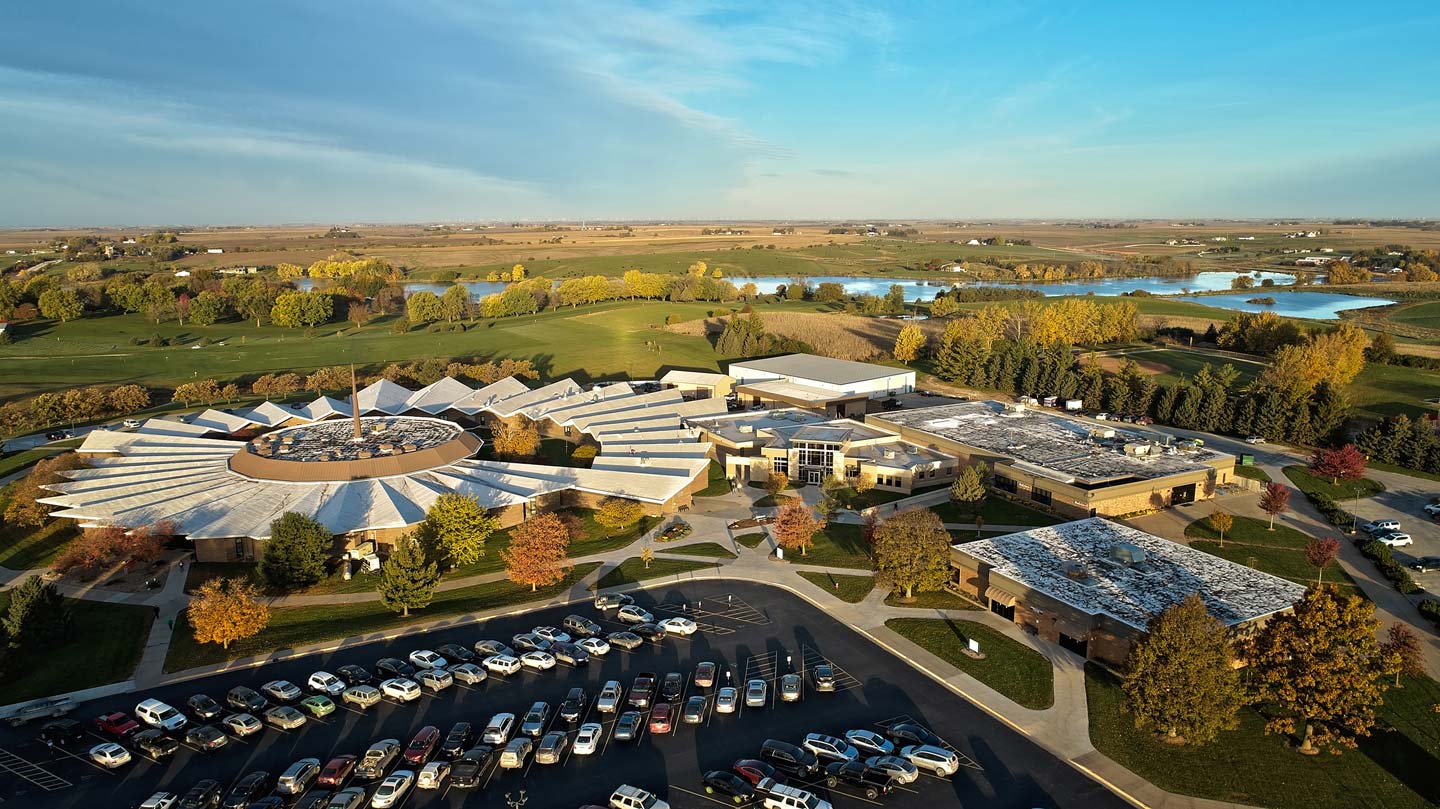 Aerial shot of the SWCC Creston campus