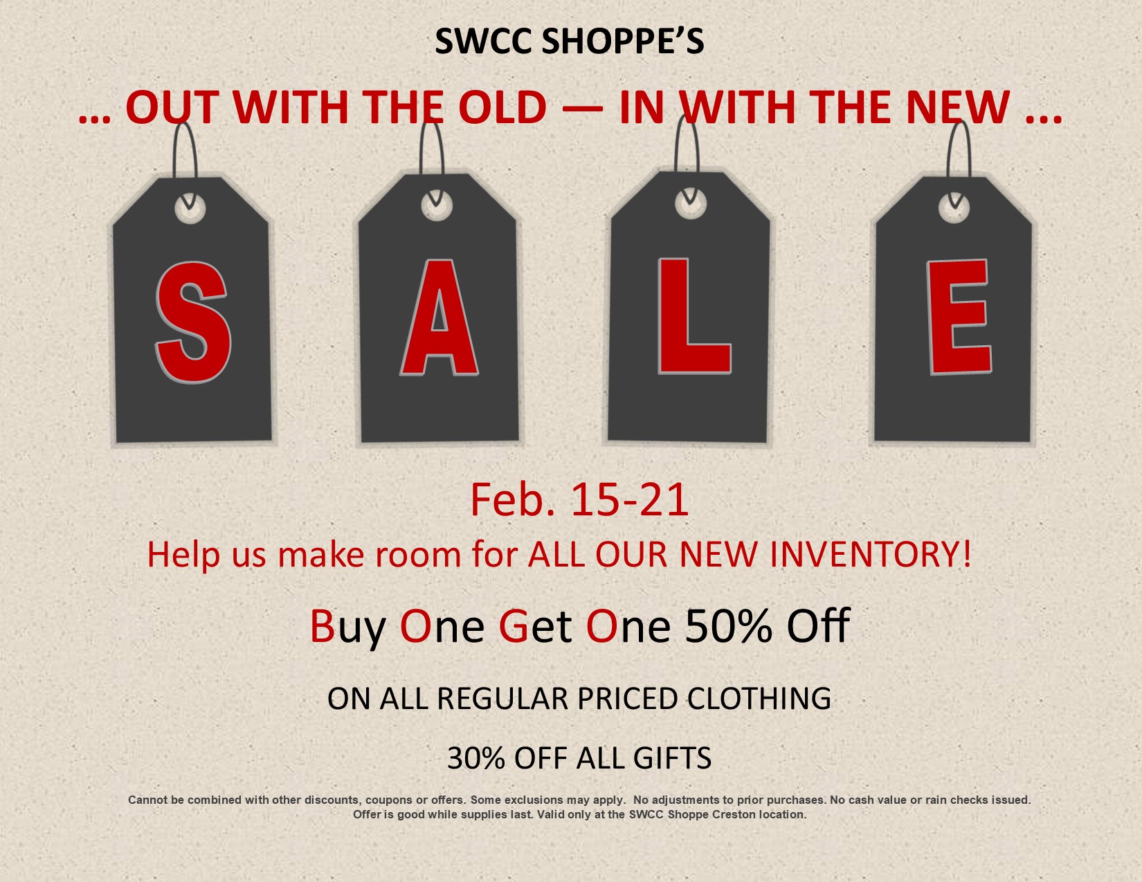 SWCC Shoppe sale