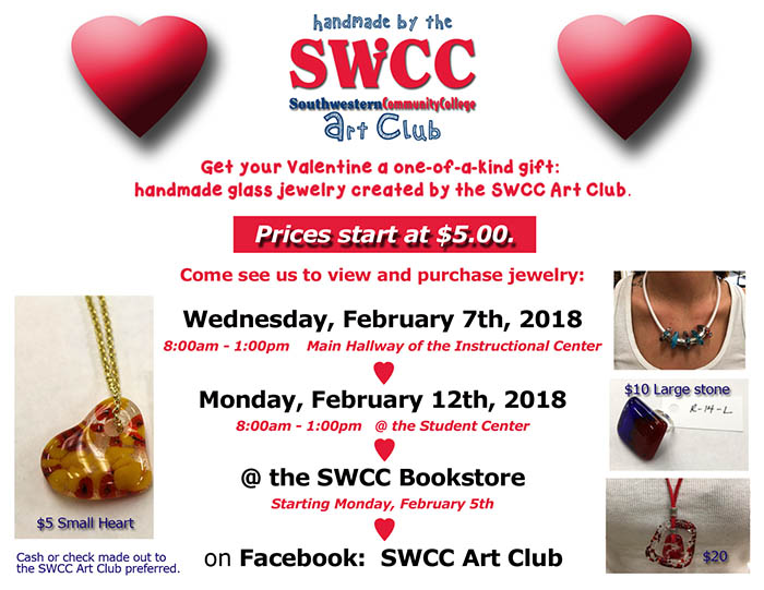 Art Club Jewelry Flyer featuring photos of jewelry