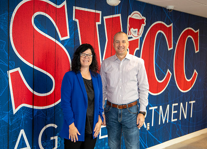 Lindsay Stoaks and Mike Naig