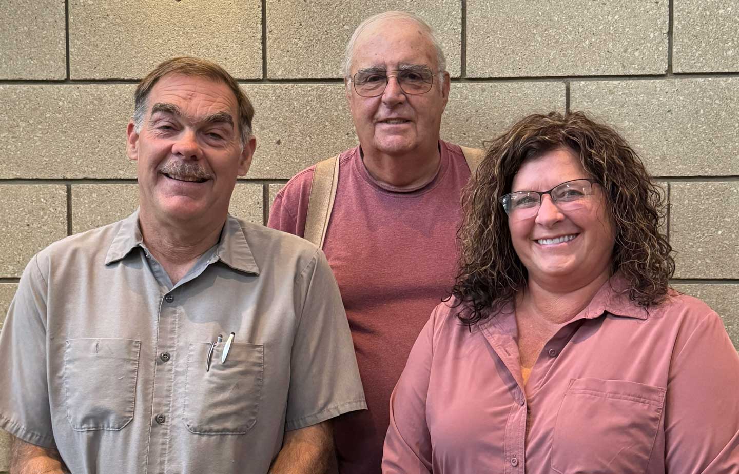 Left to right: Michael Hall, Roger Looker, and Dana Kuehl
