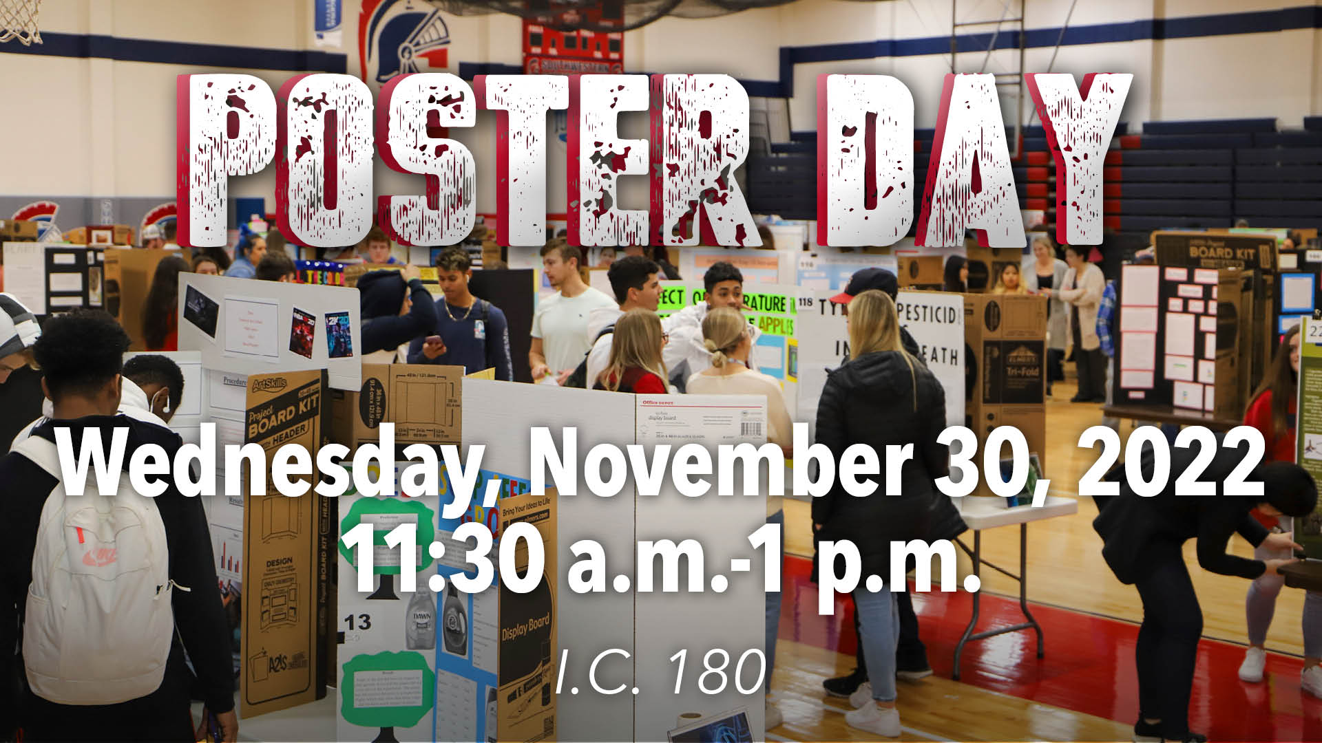 Poster Day graphic with event info from article