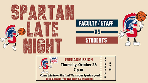 Spartan Late Night event poster