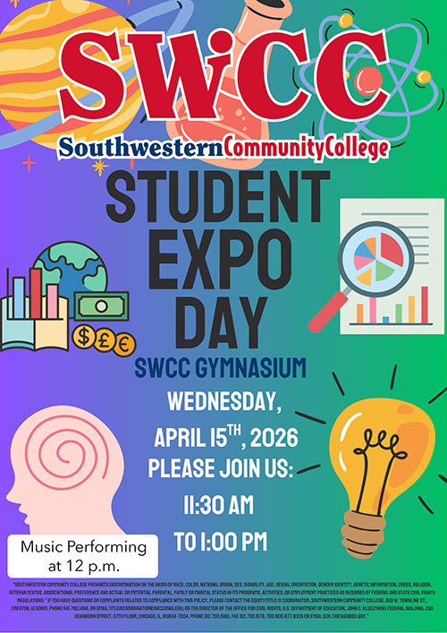 Event information with graphics including light bulb and magnifying glass