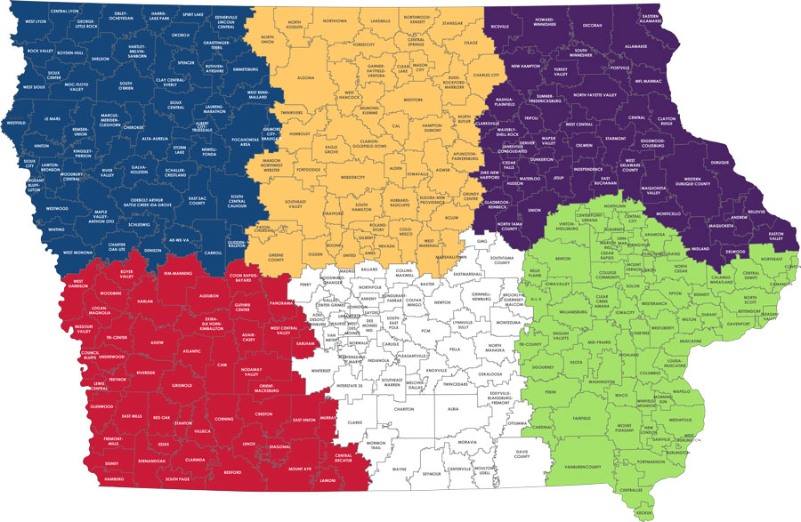 Iowa STEM SW Region Hub Map