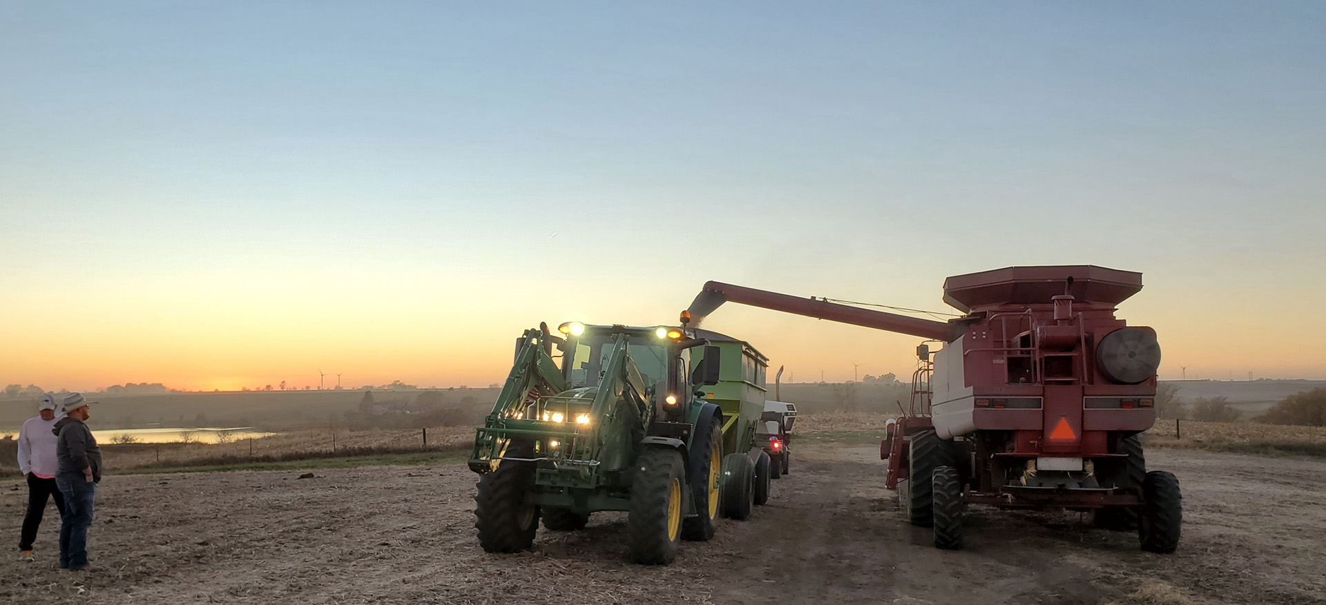 Combine in field