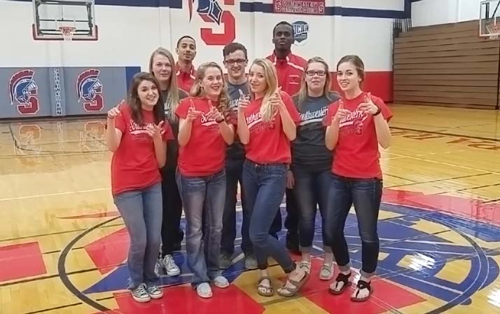 SWCC student ambassadors giving wake up call