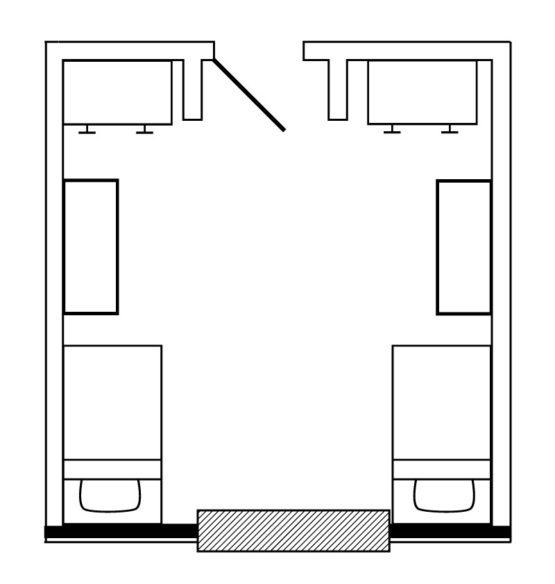 West Hall Room Layout