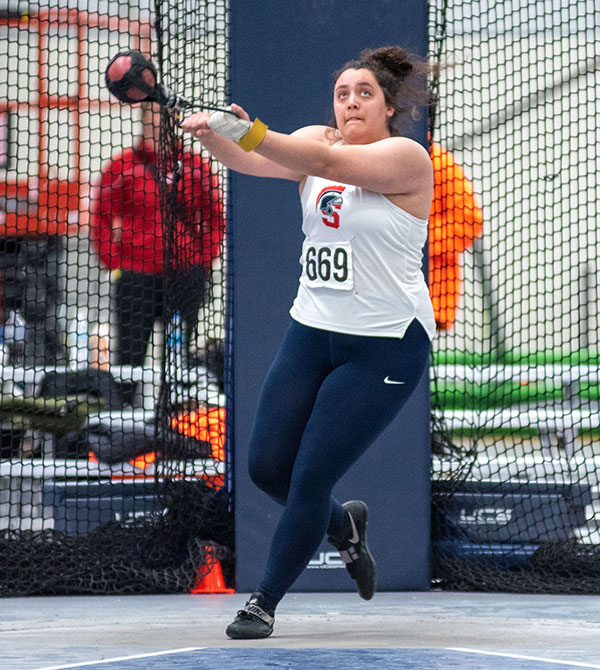 Molly Venteicher—Molly Venteicher punctuated her record-breaking Southwestern career by earning All-American honors at the 2023 NJCAA Indoor Track & Field Championships in the women’s weight throw. Venteicher finished sixth in the event with her best throw of 15.80 meters (51 feet, 10 inches). Venteicher finished her Spartan career with four school records and was a five-time national qualifier. She was named the 2023 Ron “Fox” Clinton Outstanding Female Athlete of the Year.